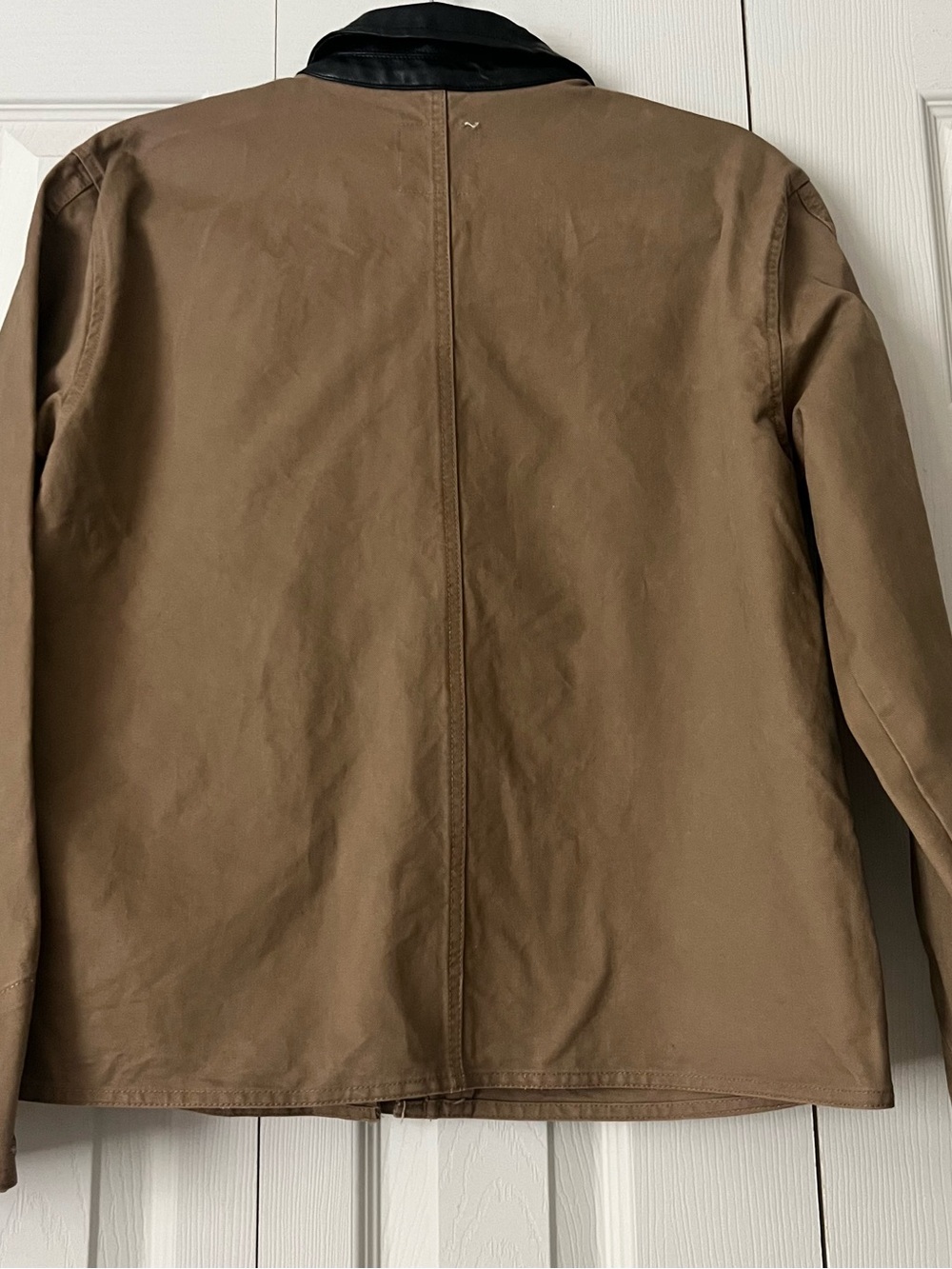 Thread&Supply Women’s Khaki Utility Jacket with Black Collar - Picture 4 of 6